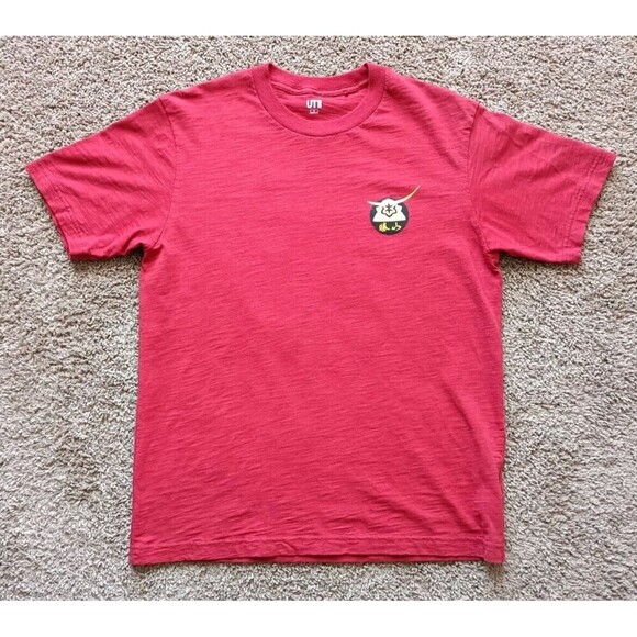 Uniqlo Japanese Samurai T-Shirt Men's Size Small Red Short Sleeve - Picture 2 of 7
